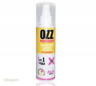 Репеллент OZZ Бэби лосьон-спрей детский (с 1 года) 100мл