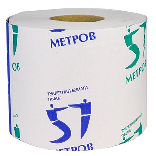 Туалетная бумага Снежок 57м на втулке