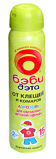 Дэта беби Аэрозоль от клещей и комаров, 100 мл.