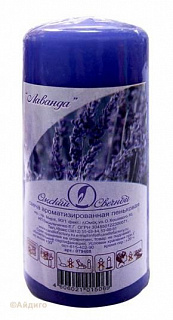 Свеча пеньковая 40*90 аромат лаванда