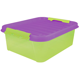 Ящик для игрушек с крышкой Фанни Кидс, 23 л, Полимербыт Ящик для игрушек с крышкой Фанни Кидс, 23 л, Полимербыт