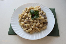 Паста с грибами в сливочном соусе