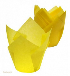 Форма бумажная "тюльпан" Желтый