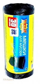 Пакеты для мусора Крепак без ручек 30л 30шт