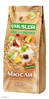Мюсли Musler злаки и яблоко