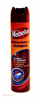 Полироль для мебели Мебелюкс аэрозоль для любых поверхностей