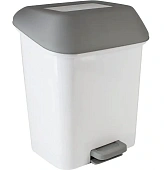 Контейнер для мусора педальный Квадра в ассорт 15л арт.4061
