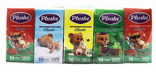 Платочки бумажные Plushe Классик двухслойные (10*10шт)