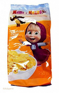 Хлопья кукурузные карамельные Маша и Медведь