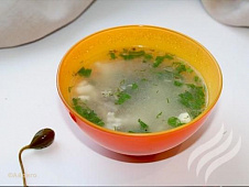 Рыбный суп с сыром фета