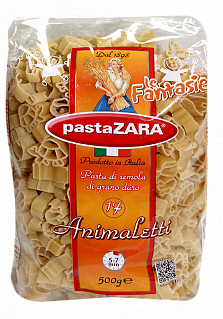 Макароны Pasta Zara №017 Фантазия "Зверьки"