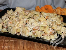 Лисички с картофелем в сметане