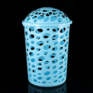 Корзина для белья "Сорренто", 45л., голубой, "Альтернатива"