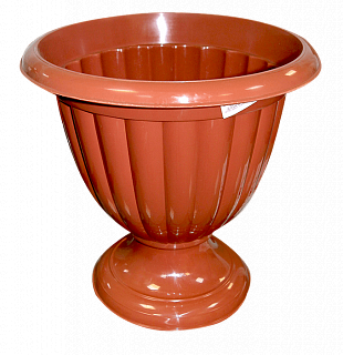 Вазон коричневый 9 л "Жасмин" Вазон коричневый 9 л "Жасмин"