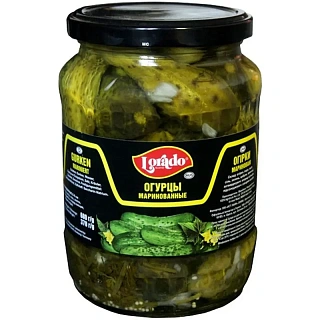 Огурцы с зеленью в заливке (на лимонной кислоте), Lorado