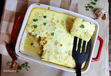 Запеканка с курицей и кукурузой