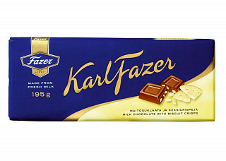 Молочный шоколад с печеньем FAZER