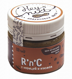 Арахисовая паста HEY,NUT с изюмом и корицей R