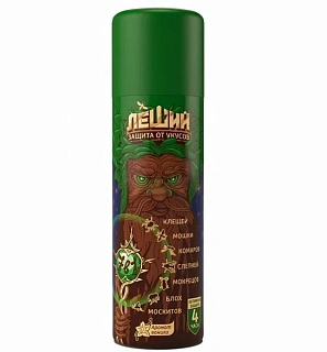Аэрозоль акарицид тройная защита Леший от клещей,комаров, мошек, Сибиар