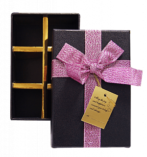 Коробка подарочная черная 8.5*13*4 см