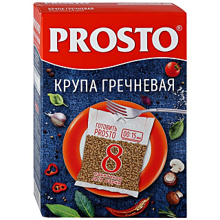 Гречка в пакетике для варки PROSTO, 8*62г