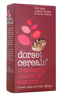 Мюсли Дорсет Супер с клюквой, вишней и миндалем
