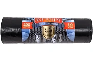 Пакеты для мусора Ромашка Броня 200л 10шт, черные, рулон (60мкм)