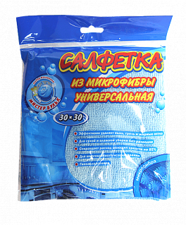 Салфетки микрофибра универсальная (30*30) 1шт
