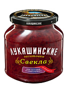 Свекла маринованная "По-деревенски" (нарезанная) Лукашинские