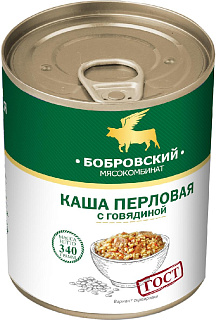 Каша перловая с говядиной ГОСТ, Бобровский МК