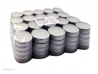 Свеча чайная в гильзе белая 100 шт