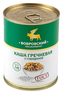Каша гречневая с говядиной ГОСТ, Бобровский МК