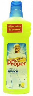 Моющая жидкость для мытья полов и стен Мистер Пропер лимон