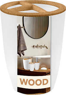 Стакан для зубных щеток Keeplex Wood 1шт, Пластик Репаблик