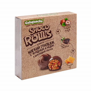 Конфеты Shoco Rolls с фундуком, цукатами моркови, медом, Берестов А.С.