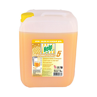 Мыло жидкое "Хелп" молоко-мед