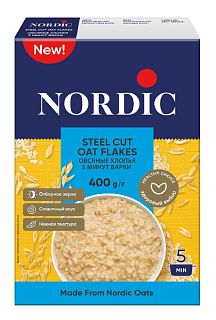 Хлопья овсяные 5 минут, Nordic Хлопья овсяные 5 минут, Nordic