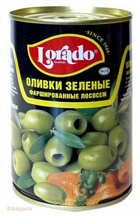 Оливки 314 мл. с лососем Оливки 314 мл. с лососем