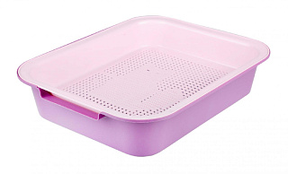 Лоток для кошек Феликс с сеткой, фиолетовый, "Альтернатива"