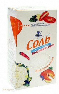 Соль поваренная йодированная помол 0 "Кулина"