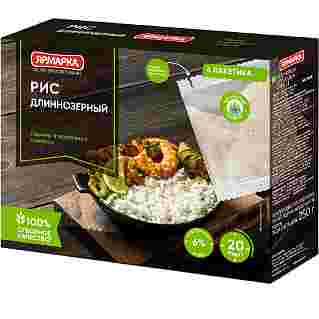 Рис длиннозерный в пакетах для варки Ярмарка, 4*62г
