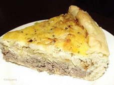 Пирог с ливером и капустой