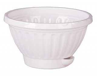 Горшок-Кашпо белый с подставкой Мирабель 1,5 л.