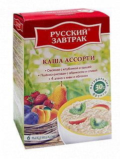 Каша ассорти "Русский завтрак" в пакетиках для варки