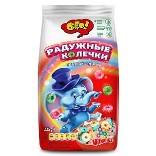 Завтраки сухие "Радужные колечки" ОГО!