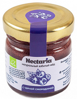 Натуральный взбитый мед с черной смородиной Nectaria