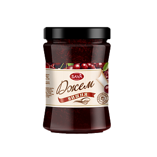 Джем вишневый с кусочками ягод "САВА" Джем вишневый с кусочками ягод "САВА"