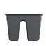 Кашпо на перила графит,10л (290х290х200) 1шт, БашПласт