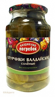 Огурцы соленые "Валдайский погребок"
