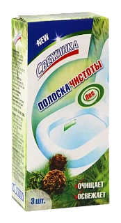 Стикер для унитаза полоска чистоты Свежинка Лес 3шт.